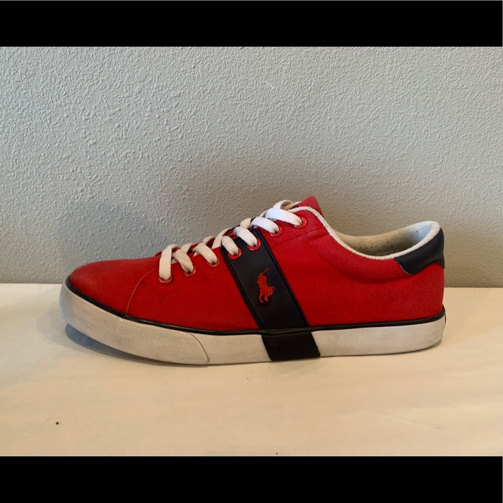 Polo Ralph Lauren Burwood Canvas Red Blue Low Top